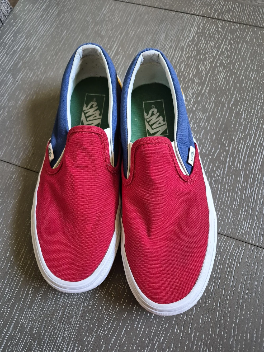 Vans Slip-On Yacht Club Colorblock Sneakers - Red, Navy, Yellow